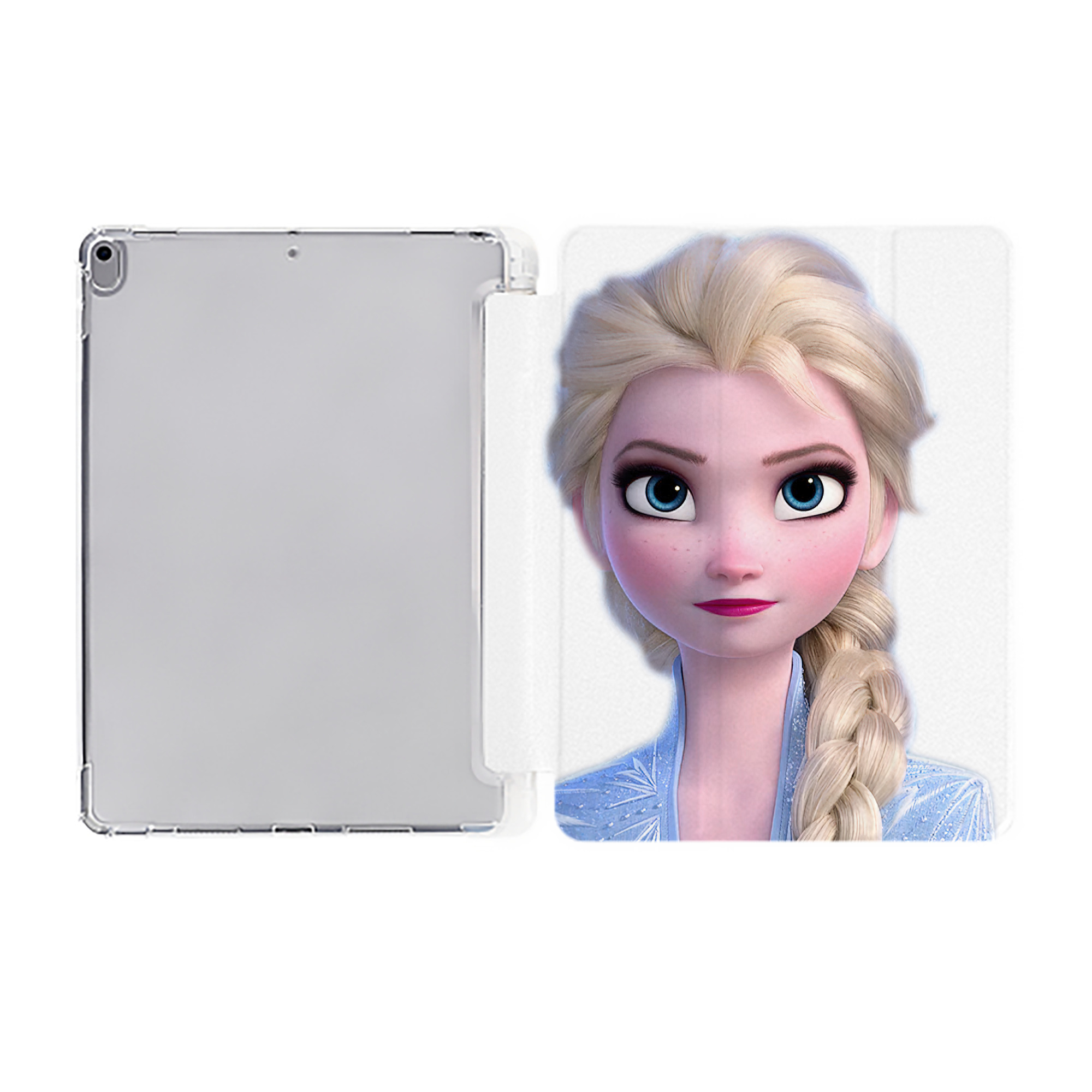 （画像用） アナと雪の女王 アンナ エルサ Frozen Anna Elsa IPad ケース ペン収納付き 三つ折りスタンド PUレザー×シリコン 対応機種9.5/10.5/10.9インチ